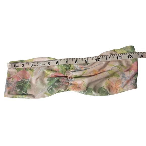 American Apparel Pink Floral Flamingo Bikini Top - Picture 5 of 6
